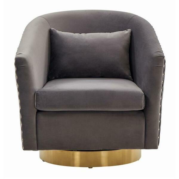 Safavieh Clara Quilted Swivel Tub Chair, Slate Grey SFV4702J